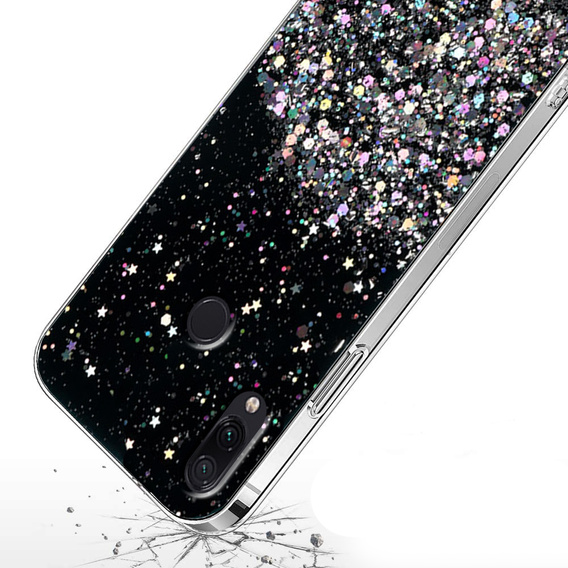 Чехол до Xiaomi Redmi Note 7, Glittery, чёрный