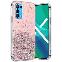 Чoхол до OPPO Reno 5 5G, Glittery, рожевий