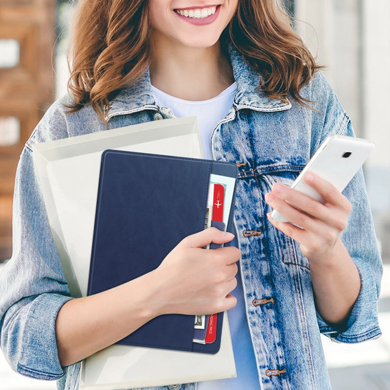 Чехол для iPad 10.2 2021 / 2020 / 2019, Business Card and Pen Slot, синий