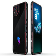 Чехол для ASUS ROG Phone 8 Pro, Armor Bumper, с крышкой объектива, чёрный / красный