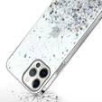 Чехол до iPhone 13 Pro Max, Glittery, прозрачный