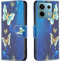 Чохол-книжка для Xiaomi Redmi Note 13 Pro 5G, Wallet, Butterflies м'яти