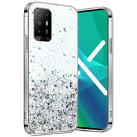 Чехол до Oppo Reno5 Z / F19 Pro Plus, Glittery, прозрачный