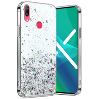 Чехол до Huawei Y7 2019, Glittery, прозрачный