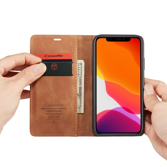 Чехол CASEME для iPhone 11, Leather Wallet Case, зелёный