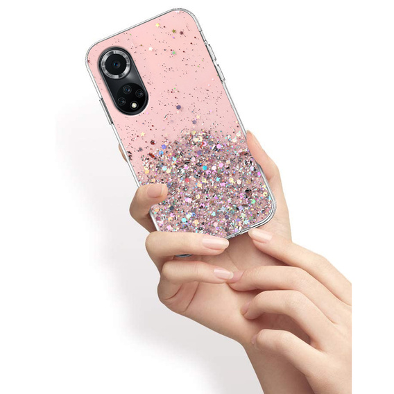 Чехол до Huawei Nova 9, Glittery, розовый