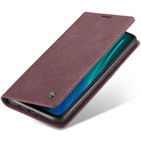 Чехол CASEME для Xiaomi Redmi Note 8 Pro, Leather Wallet Case, красный