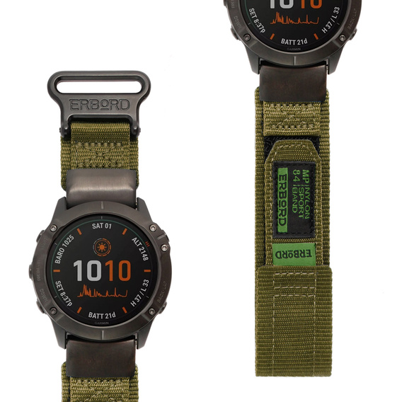 Нейлоновий ремінець ERBORD MP84 Quickfit для годинників Garmin Fenix 5X/6X/6X PRO/7X (розмір S/M)