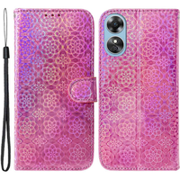 Откидной чехол для Oppo A17, Wallet mandala, розовый