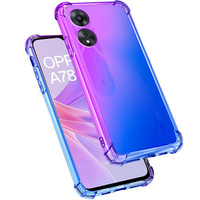 Чехол для Oppo A78 5G, Gradient Dropproof, Фиолетовый / синий