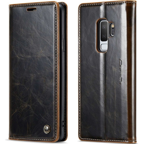 Флип-кейс CASEME для Samsung Galaxy S9+ Plus, Waxy Textured, кофе