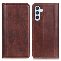 Чехол до Samsung Galaxy A35 5G, Wallet Litchi Leather, коричневый