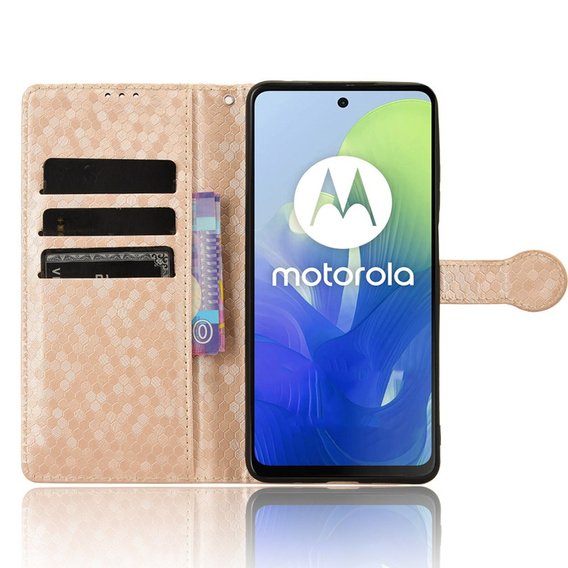 Флип-кейс для Motorola Moto G24 / G24 Power / G04, Wallet Rhombus, розовый