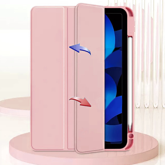 Чохол для iPad 10.9 2022 10 Gen, Smartcase Hybrid, з місцем для стилуса, рожевий