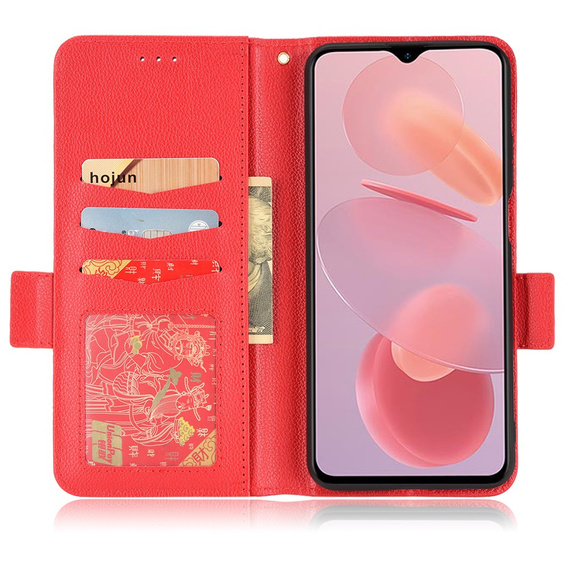 Откидной чехол для Ulefone Note 12P, Wallet Litchi Magnet, красный