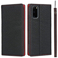 Кожаный чехол для Samsung Galaxy S20, ERBORD Grain Leather, чёрный