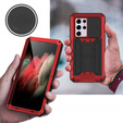 Чохол для Samsung Galaxy S21 Ultra, R-JUST CamShield Slide, броньований, червоний / чорний