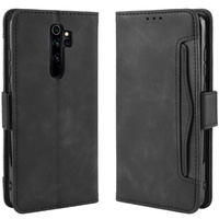 Откидной чехол для Xiaomi Redmi Note 8 Pro, Card Slot, чёрный