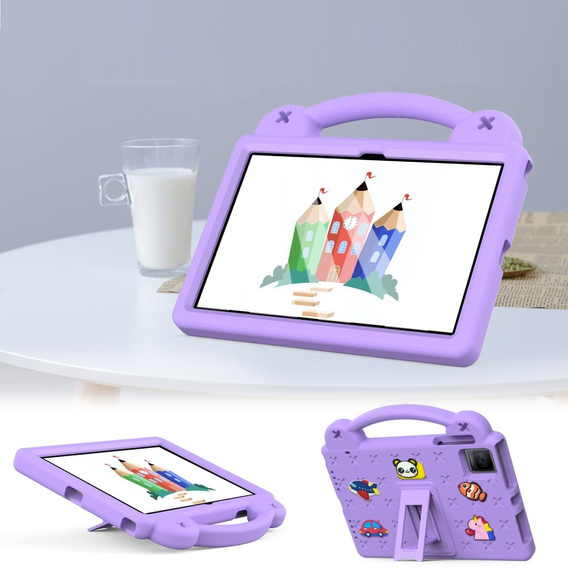 Детский чехол для T Tablet 5G, Cute Patterns, с подставкой, фиолетовый