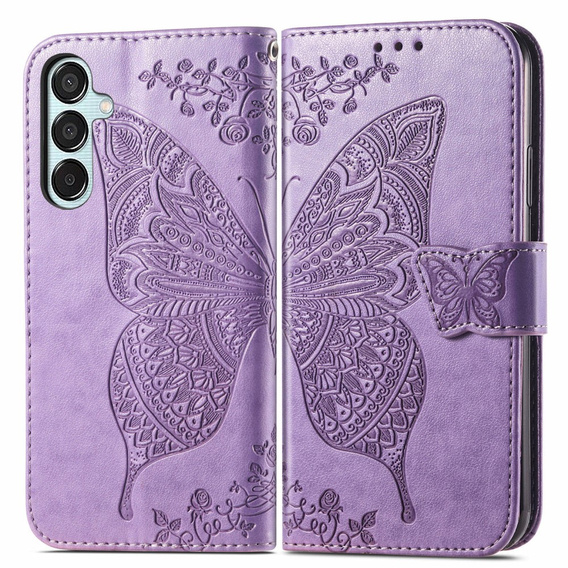 Чохол-книжка для Samsung Galaxy M35, Butterfly, фіолетовий