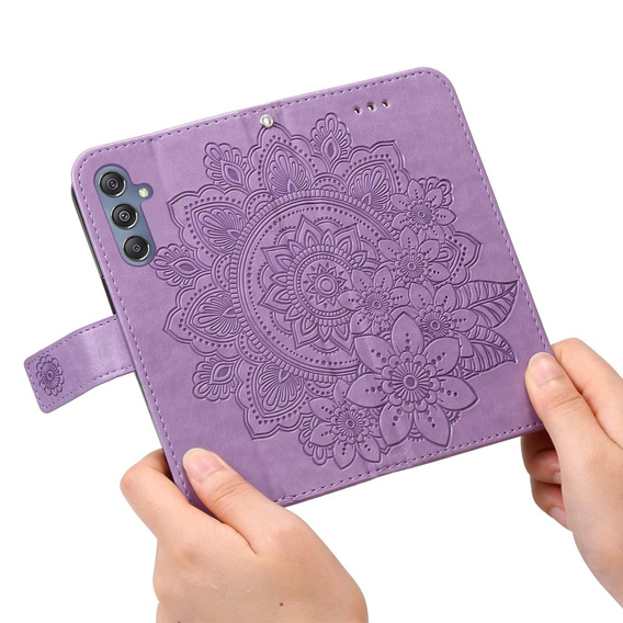 Откидной чехол для Samsung Galaxy M34 5G, Mandala Flower, фиолетовый