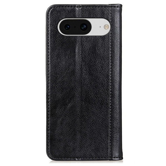 Чoхол до Google Pixel 8, Wallet Litchi Leather, чорний