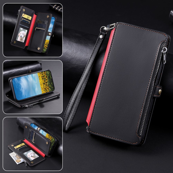 Чохол-книжка для Xiaomi Redmi 14C, Wallet Zipper Pocket, чорний