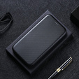 Откидной чехол для Xiaomi 11T / 11T Pro, Carbon Fiber Folio Flip, чёрный