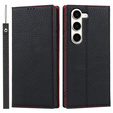 Кожаный чехол для Samsung Galaxy S23 Plus, ERBORD Grain Leather, чёрный