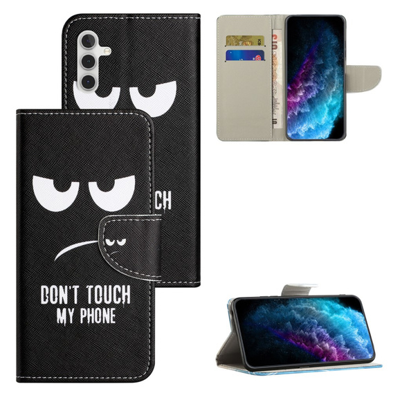 Чохол-книжка для Samsung Galaxy M15 5G, Wallet, Don't Touch My Phone чорний