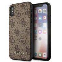 Чoхол GUESS до iPhone XS Max, 4G Metal Gold Logo, коричневий