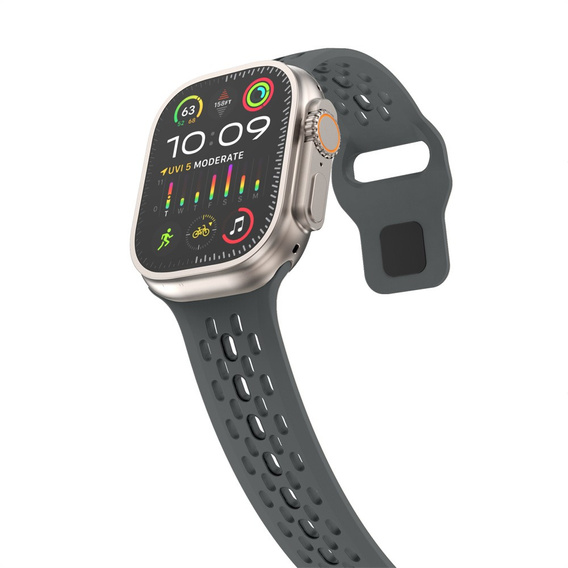 Силіконовий ремінець для Apple Watch 1/2/3/4/5/6/7/8/SE/ULTRA 42/44/45/49MM, сірий