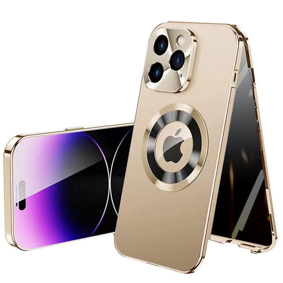 Чохол для iPhone 12 Pro, Dual Glass, для Magsafe, золотий