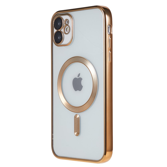 Чохол для iPhone 12, Electro MagSafe, золотий + Скло на екран