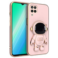 Чехол до Samsung Galaxy A12 / M12 / A12 2021, Astronaut, розовый rose gold