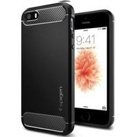 Чoхол Spigen до iPhone 5 5S SE, Rugged Armor, чорний