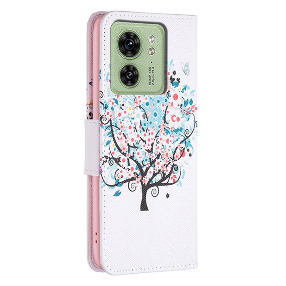 Чохол-книжка для Motorola Edge 40 5G, Wallet, colorful tree, білий