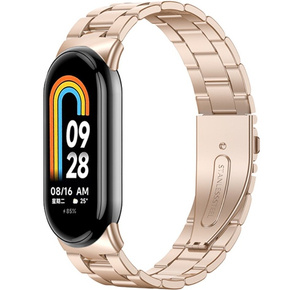 Браслет Stainless для Xiaomi Smart Band 8, Rose Gold