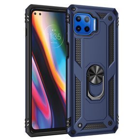 Бронированный Чехол до Motorola Moto G 5G Plus, Nox Case Ring, синий