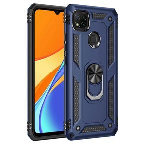 Бронированный Чехол до Xiaomi Redmi 9C, Nox Case Ring, темно-синий