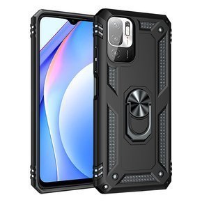 Бронированный Чехол до Xiaomi Redmi Note 10 5G, Nox Case Ring, чёрный