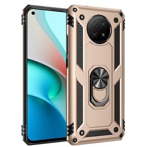 Бронированный Чехол до Xiaomi Redmi Note 9T 5G, Nox Case Ring, золотой