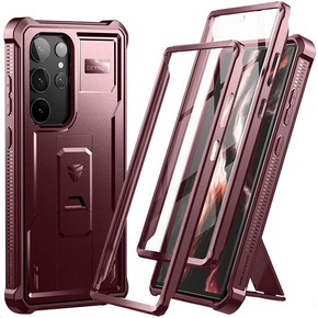 Бронированный чехол для Samsung Galaxy S23 Ultra, Dexnor Full Body (Two Frames), красный
