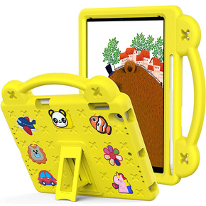 Детский чехол для Lenovo Tab M10 X505F X605F / Tab P10-X705F/L / Huawei T5 10.1, Cute Patterns, с подставкой, жёлтый