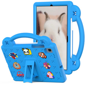 Детский чехол для Samsung Galaxy Tab S6 Lite 10.4 2020/2022 / Tab A7 2020 T500 / T505 / Tab S6 T860/T865, Cute Patterns, с подставкой, синий