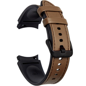 Кожаный ремешок для часов Samsung Galaxy Watch 4 / 5 40/42/44/46/45MM PRO, Brown