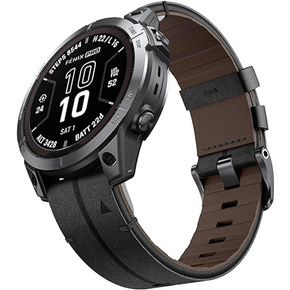 Кожаный ремешок Quickfit для часов Garmin Fenix 5X/6X/6X PRO/7X, черный