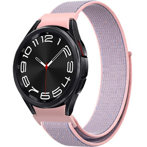Нейлоновый ремешок для Samsung Galaxy Watch 4/5/6 40/42/43/44/45/46/47 мм, розовый
