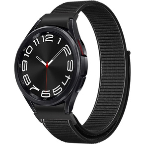 Нейлоновый ремешок для Samsung Galaxy Watch 4/5/6 40/42/43/44/45/46/47 мм, чёрный
