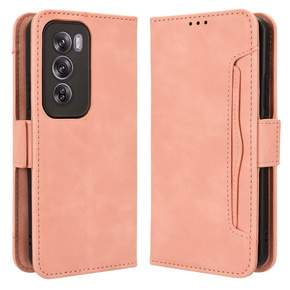 Откидной чехол для Oppo Reno 12, Card Slot, розовый